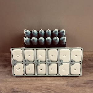 Bricks & Stones Clay Stamps • 12 Ceramic Texture Tools Set (Mini)