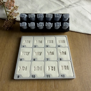Feen-Fensterstempel mit Fensterläden | Miniatur Keramik Textur-Werkzeuge
