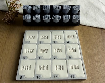 Tampons en argile pour fenêtre de fée avec volets | Outils de texture de poterie miniatures