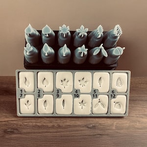 Small Autumn Leaves Clay Stamps • 12 Fall Pottery Texture Tools