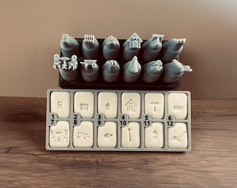 Home & Garden Pottery Stamps – Around the House Clay Texture Tools, Ceramic Art (Mini)