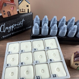 Round Window Clay Stamps: 3D Printed Pottery Texture Tools for Miniatures