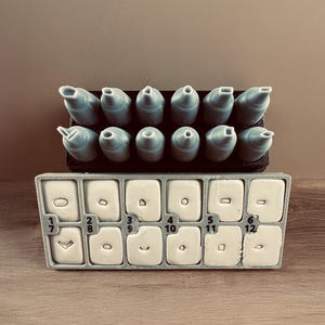 Bricks & Stones Clay Stamps • Set van 12 gereedschappen met keramische textuur (klein)