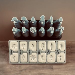 Tree Clay Stamps Set • Woodland Pottery Texture Tools (Small Size)