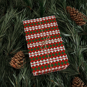 Carta da regalo extra Argyle natalizia