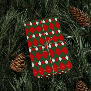 Carta da regalo natalizia fantasia Argyle