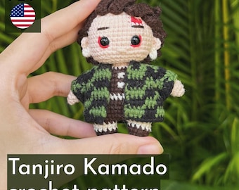 Tanjiro Kamado Crochet Pattern | Amigurumi Doll with Removable Kimono | Demon Slayer PDF Pattern (English)