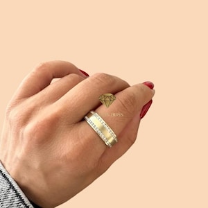 Full Eternity Diamond Wedding Band 14K/18K Yellow Gold , Gold Wedding Ring, Mens Wedding Band, Diamond Band For Him, Unisex Diamond Band