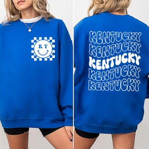 レトロケンタッキー州スウェットシャツ、ケンタッキーパーカー、ユニセックスクルーネックシャツ、プラスサイズTシャツ、大学パーカー卒業生シャツ、卒業ギフトTシャツ