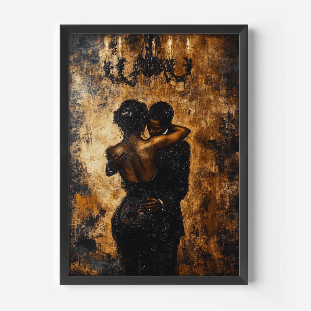 black-couple-romanticwall-art-intimate-afrocentric-painting-luxury