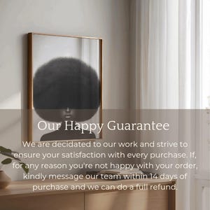 Black and White Afro Art Print Empowering Black Woman Art Minimalist Natural Hair Art Afrocentric Home Decor African American Art image 5