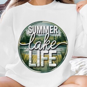 Summer Lake Life Retro Png Design, Spring Outdoors Sublimation Digital Download, Trendy Summer Lake Camping Digital Design