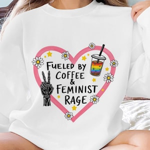 Gevoed door koffie en feministische woede, skeletfeminisme png, skeletfeministische png, skelet esthetische feministische png, sublimatiefeminisme png
