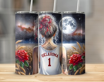Oklahoma Girl Tumbler Wrap: Sooner State Design (Digital PNG)