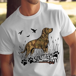 Southern Boy Png, Hunting Dog Png, Camouflage Png, Camo Dog Png, Retro Hunt Png, Camo Duck Hunting Shirt Png, Hunting Sublimation Design