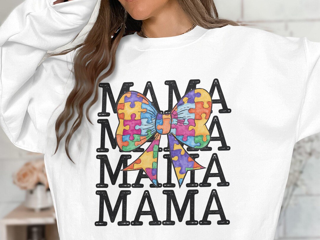 Autism Awareness Bow Mama PNG - Sublimation Design (digital Download ...