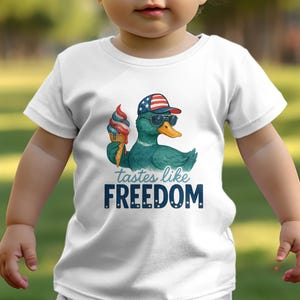 Tastes Like Freedom PNG, Funny Duck Digital Download, Duck Hunting Sublimation PNG, 4th of July Duck Patriotic Sublimation png