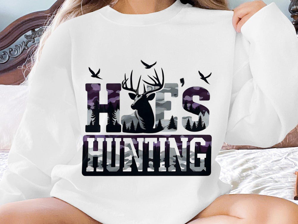 Hunting Wife T Shirt, He'S Hunting Shirt, Hunting Season Hoodie, Funny Abandoned Hunting Wife Sweater,Hunting Sweatshirt Alwasky