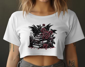 Gothic Romance Book Club PNG: Ravens, Roses, Candles (Digital Download)