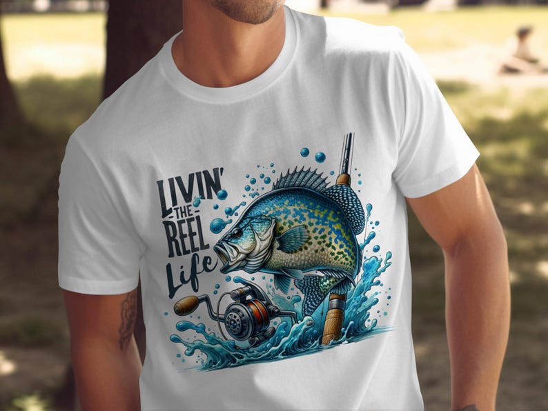 Crappie Fishing PNG: The Reel Life Fisherman Design (Digital Download) image 3