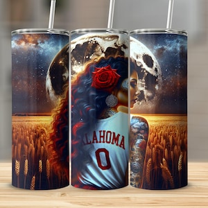 Oklahoma Tumbler Wrap, Oklahoma Girl 20oz Skinny Tumbler Design, Sooner State Sublimation Straight 20oz Tumbler Design File