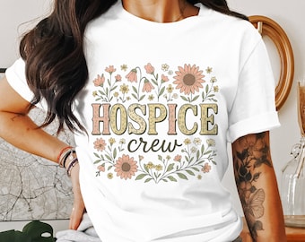 Floral Hospice Crew PNG: Nurse Sublimation Design (Digital Download)