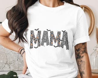Mama Halloween PNG: Leopard Print Sublimation Design (Digital Download