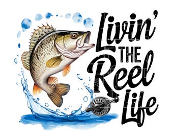 Crappie Fishing PNG: The Reel Life Fisherman Design (Digital Download)