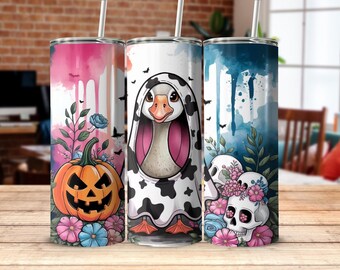 Spooky Goose Halloween-glasspapper, 20oz sublimeringsdesign (digital nedladdning)