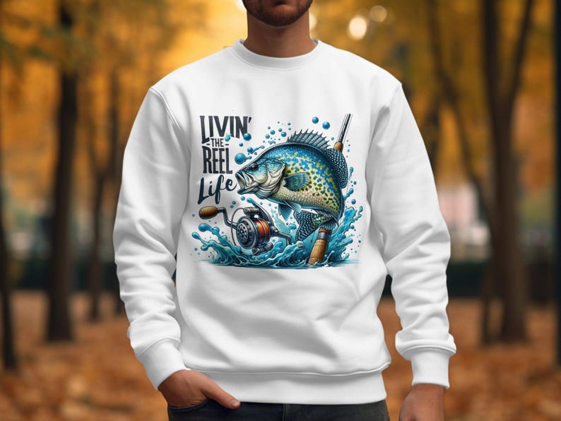 Crappie Fishing PNG: The Reel Life Fisherman Design (Digital Download) image 4
