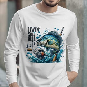 Crappie Fishing PNG: The Reel Life Fisherman Design (Digital Download) image 2