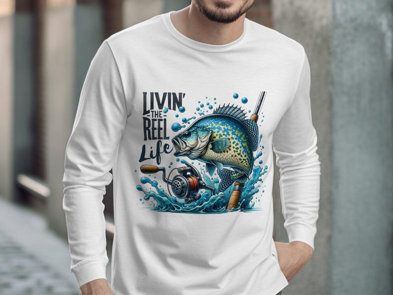 Crappie Fishing PNG: The Reel Life Fisherman Design (Digital Download) image 2