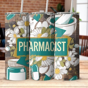 Ontwerp apothekersbeker: bloemen 20 oz magere bekerverpakking (digitale png-download)