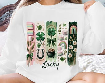 St Patrick's Day Shamrock PNG: Lucky Rainbow Clover Design (Digital Download)