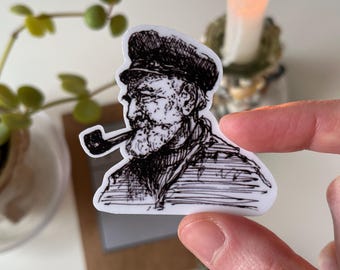 Old Sailor | Matte Vinyl Sticker | Nautical | Lighthouse