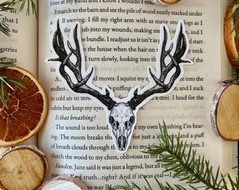 Elk Skull | Matte Vinyl Sticker | Hunting | Deer | Gifts for Him