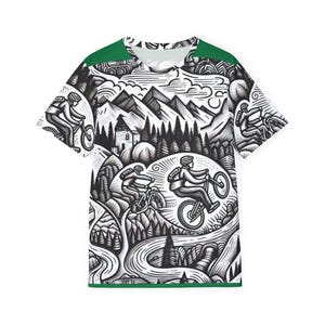 Camisa de mountain bike, camisa esportiva masculina de ciclismo Crazy Fun, camiseta artística de ciclismo, presente de MTB para ciclista, camiseta para amantes de bicicleta, camisa de ciclismo para