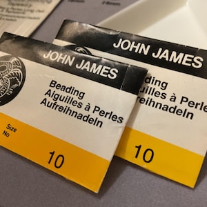 John James Beading Needles #10 Short (25 Pack). Hand Sewing Needles