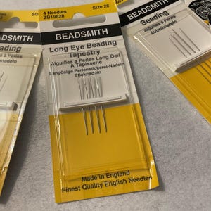 Long Eye Beading Tapestry Needles  4/Pack Size 28
