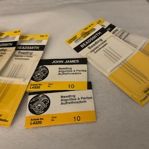Beading Needles 4/Pack Sizes 10/13, Hand Sewing Needle