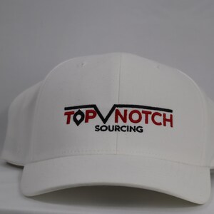 Custom Embroidered White Snapback Baseball Hat | Up to 3 Colors, High-Quality Logo
