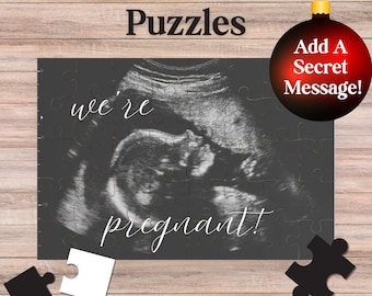 Custom Photo Puzzle, Valentine's Unique Gift, Secret Message Puzzle, Surprise Pregnancy Announcement, Family Portrait Gift, For Him