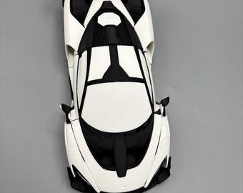 White Model Car, Collectors Cars, 3D Printed Bookshelf Accessories, Desk Toys