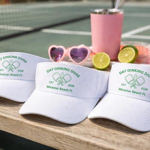 Custom Pickleball Visor – Personalized Tennis Visor for Teams, Bachelorette Parties, Outdoor Sports, Matching Group Visors Bild 2
