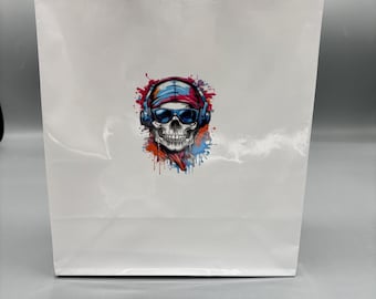 Glossy Customizable White Bags 8x10 Gift Bag