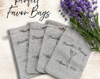 Wedding Favor Bags, Personalized Favor Bags, Burlap Wedding Favor Bags, Rustic Gift Bags, Candy Bags, Brunch Favor, Party Favor Custom Bags