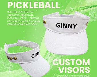 Designated Dinker Embroidered Letters Strapback Visor New Embroidered Pickleball Visor: Custom Text, Funny Pun  main image 3