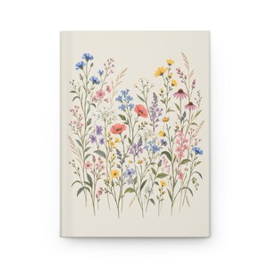 Wildflower Journal — Vintage Wildflower Meadow, Botanical Hardcover Notebook with 150 Lined Pages image 6