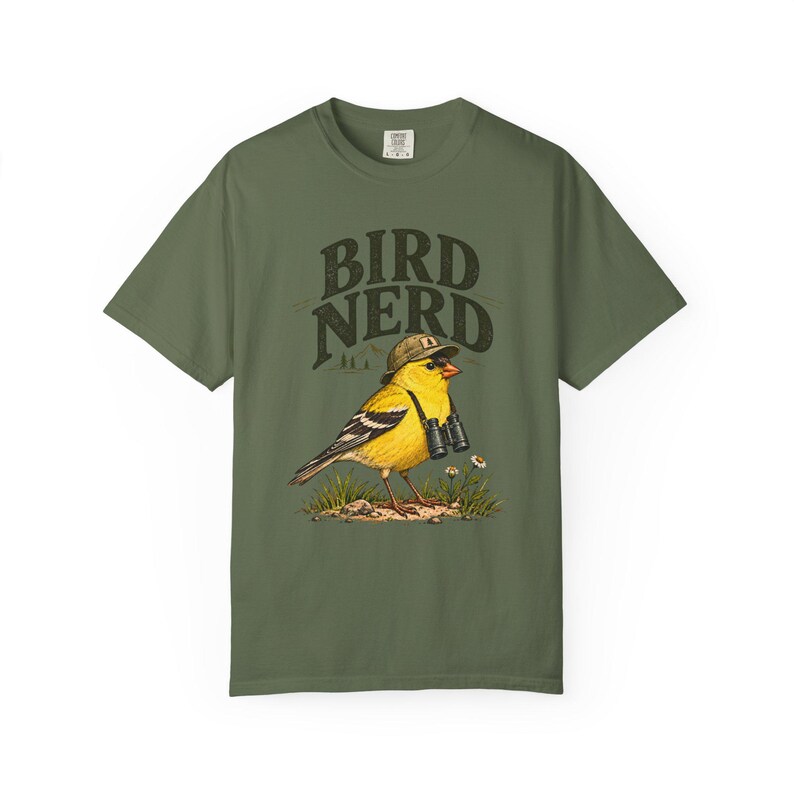 Birdwatching T-Shirt - Bird Nerd, Vintage Goldfinch Graphic Tee for Bird Lovers image 10