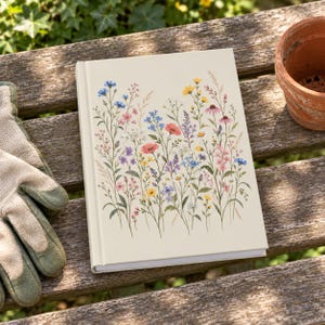 Wildflower Journal — Vintage Wildflower Meadow, Botanical Hardcover Notebook with 150 Lined Pages image 4